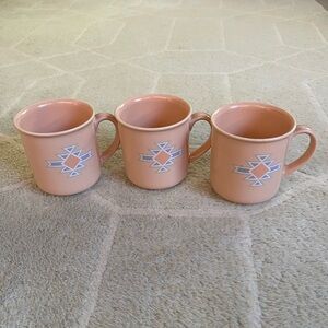 3 Vintage Treasure Craft Southwest Mugs